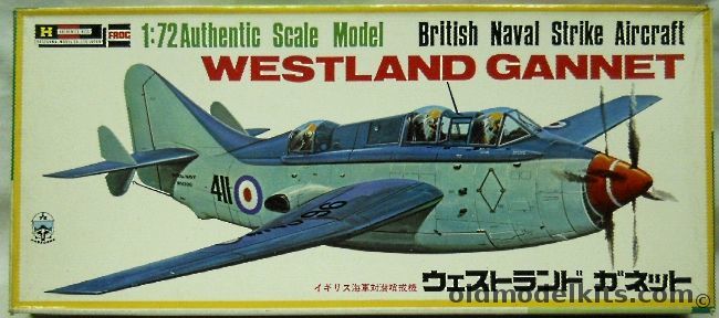 Hasegawa-Frog 1/72 Westland Gannet - Royal Navy / RAN Royal Australian Navy / Luftwaffe Marine, JS-030-250 plastic model kit